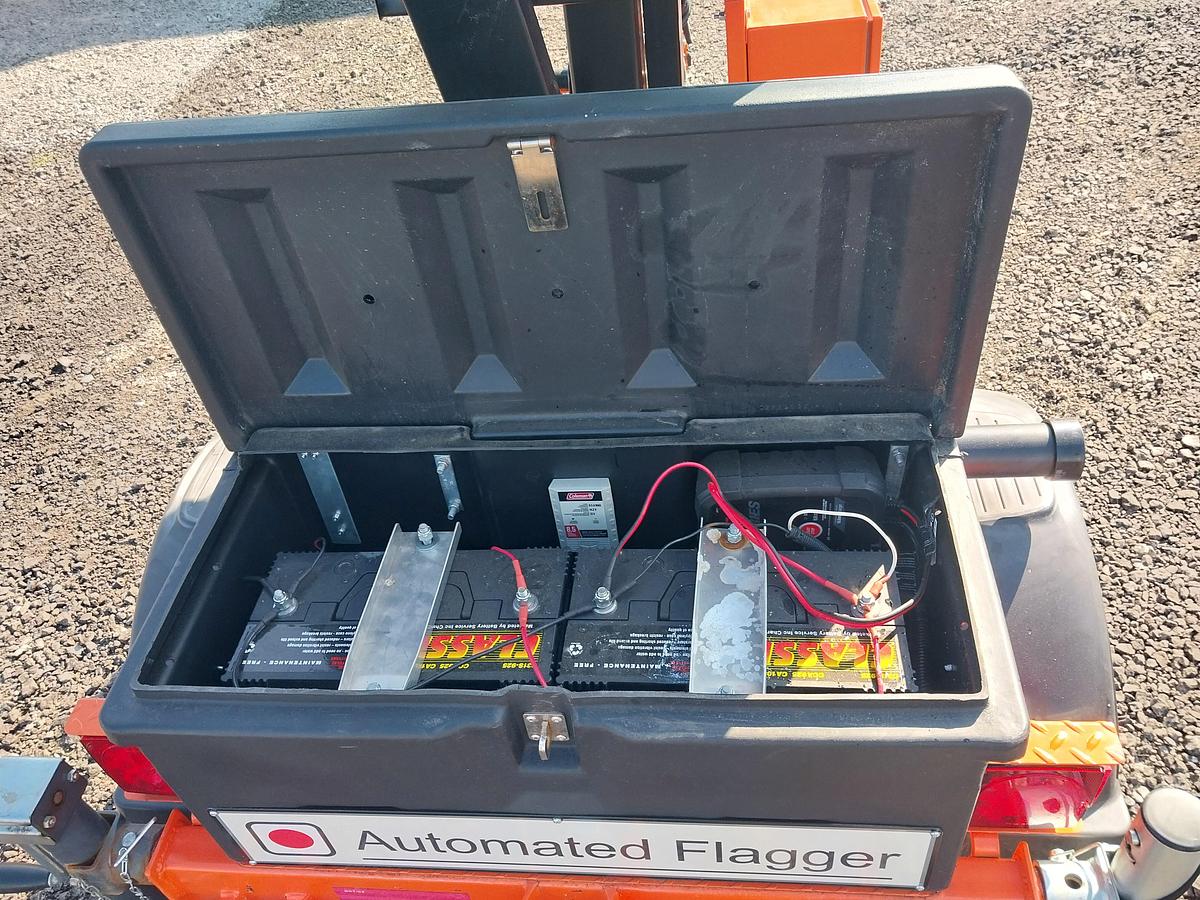 Used Synergy Tech AF100 Portable Traffic Light Towers, s/n 240119, Solar/Battery Powered