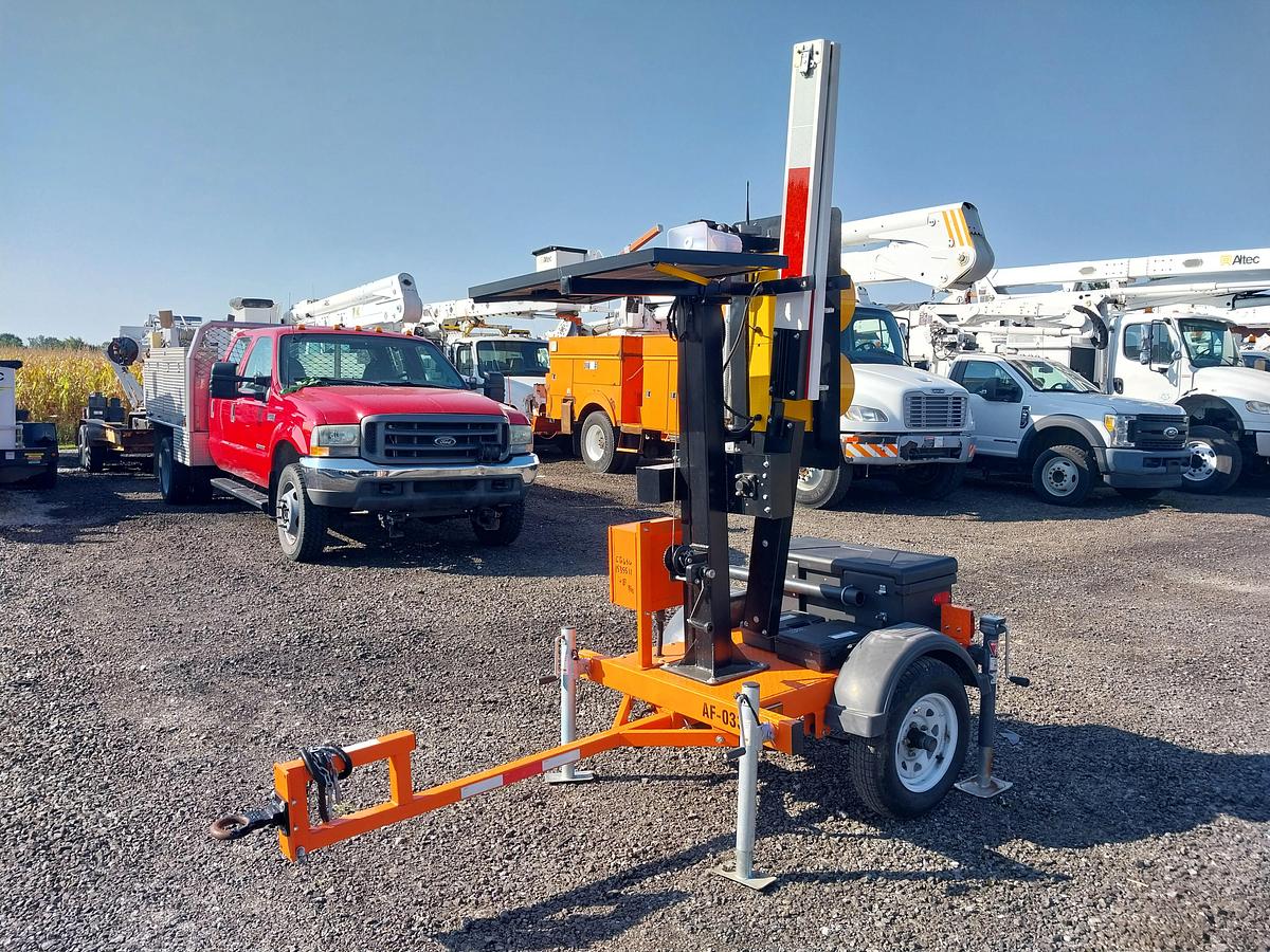 Used Synergy Tech AF100 Portable Traffic Light Towers, s/n 240119, Solar/Battery Powered