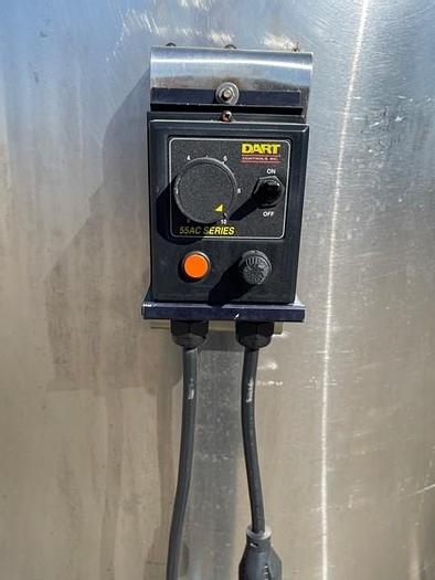 Used 250 Gallon Stainless Steel Vertical Jacketed Mix Tank with Side Agitation