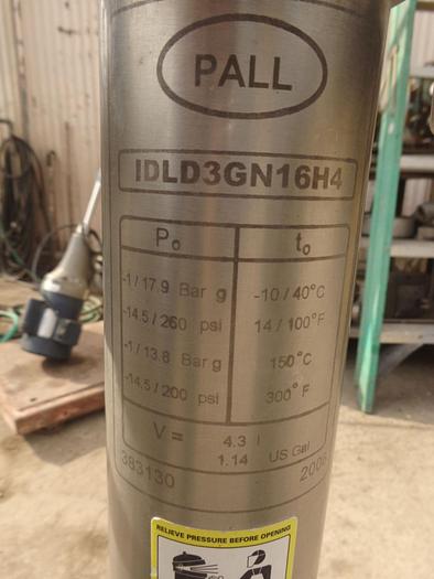 Used Filter, Cartridge, 10" to 30", S/st, Pall, (3) Filters #S743339