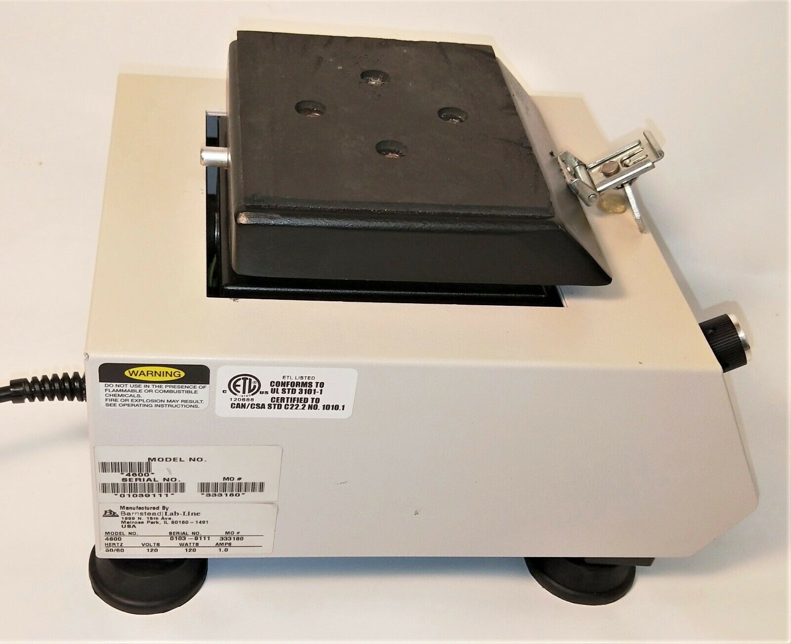 Used Lab-Line Mistral Multi-Mixer 4600 Vortex Mixer