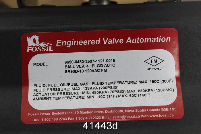 Used Fps Model 9650-0480-2507-0015 4" Ball Valve #41443