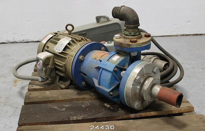Used Goulds 3200 Close Coupled Light Service Pump, 2x3x6, Polypropylene Construction #24430