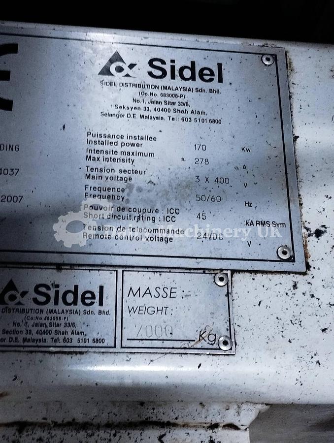 Used SIDEL SBO 4 Blow Moulder for Milk Bottles 38 mm