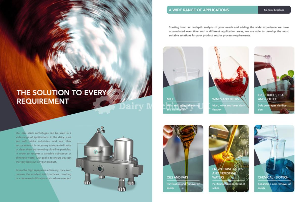 ESPIN New Cream Separators and Bactofuges