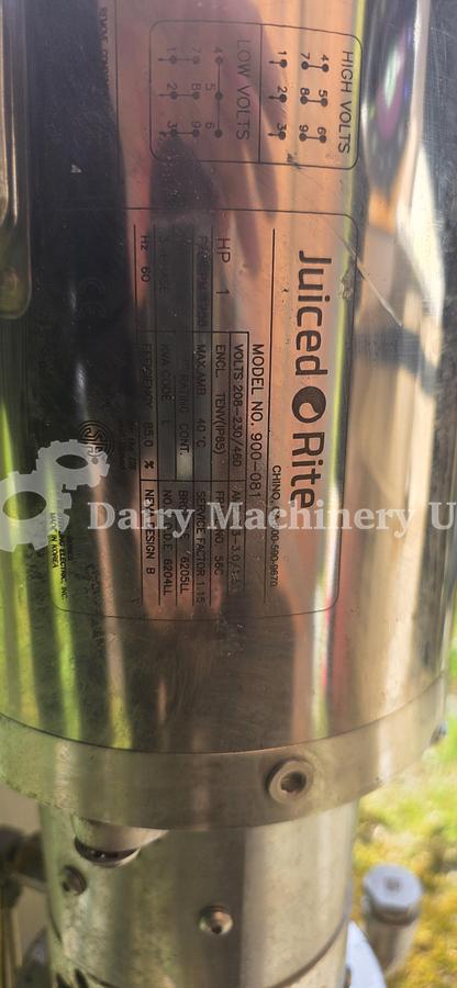 Used Juice Rite M75 Commercial Cold Press Juicer