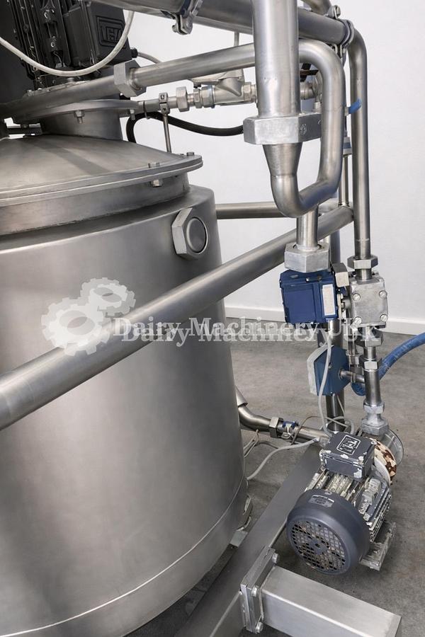 Used Processing Tank With High Shear Mixer 500 Litres