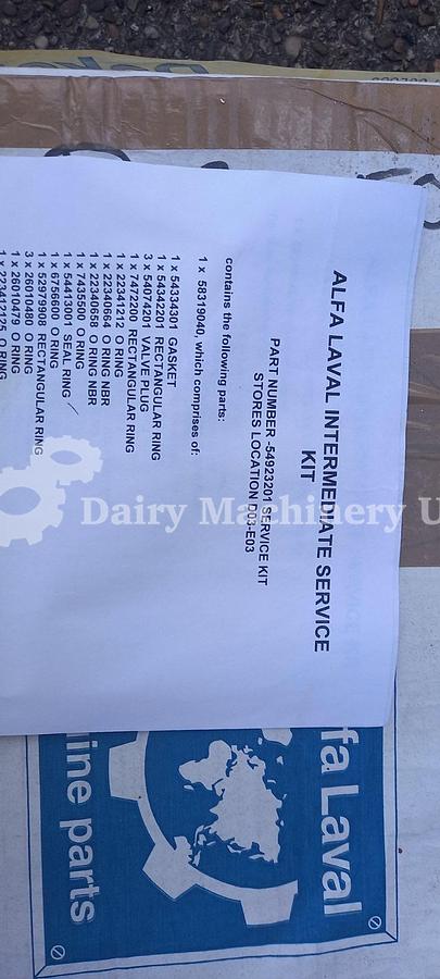 Used Tetra Pak Homogeniser TA 20 Intermidiate Service Kit