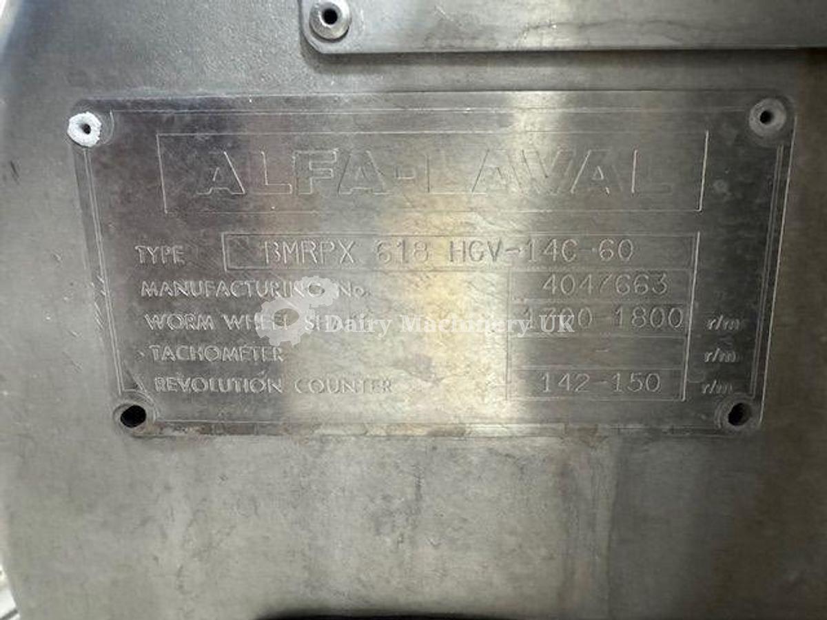 Used ALFA LAVAL BMRPX 618 - 14G- 60 Bactofuge 