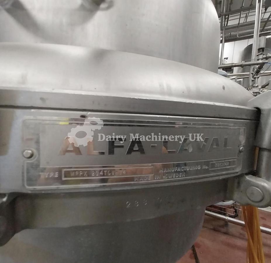 Used Alfa Laval MRPX214 TGV-74 Cream Separator