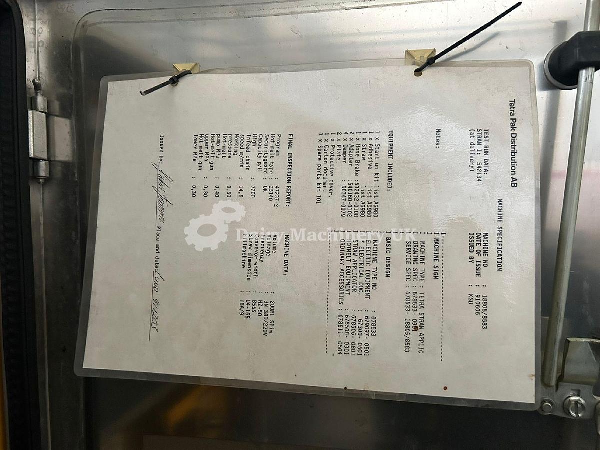 Used Tetra Pak TBA 9 200 ml Slim 