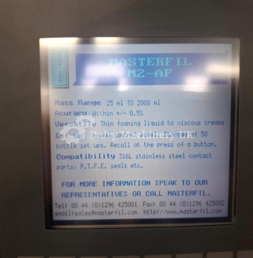 Used Masterfill 6 Head Filler S500 from 25 ml to 2000 ml 