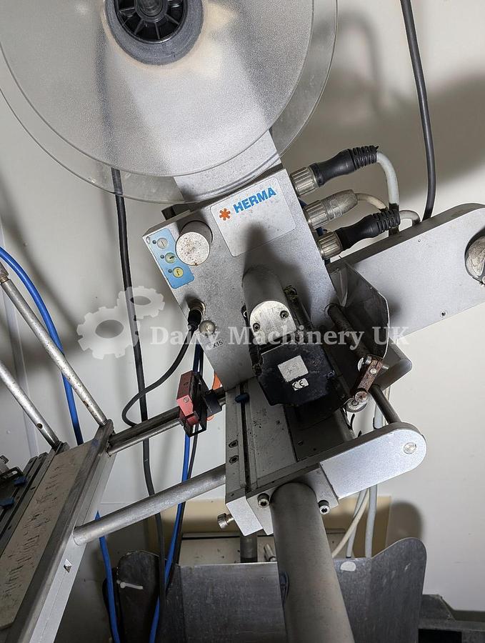 Used HERMA Labeler For Boxes and Top Table on Cups, Jars, etc.