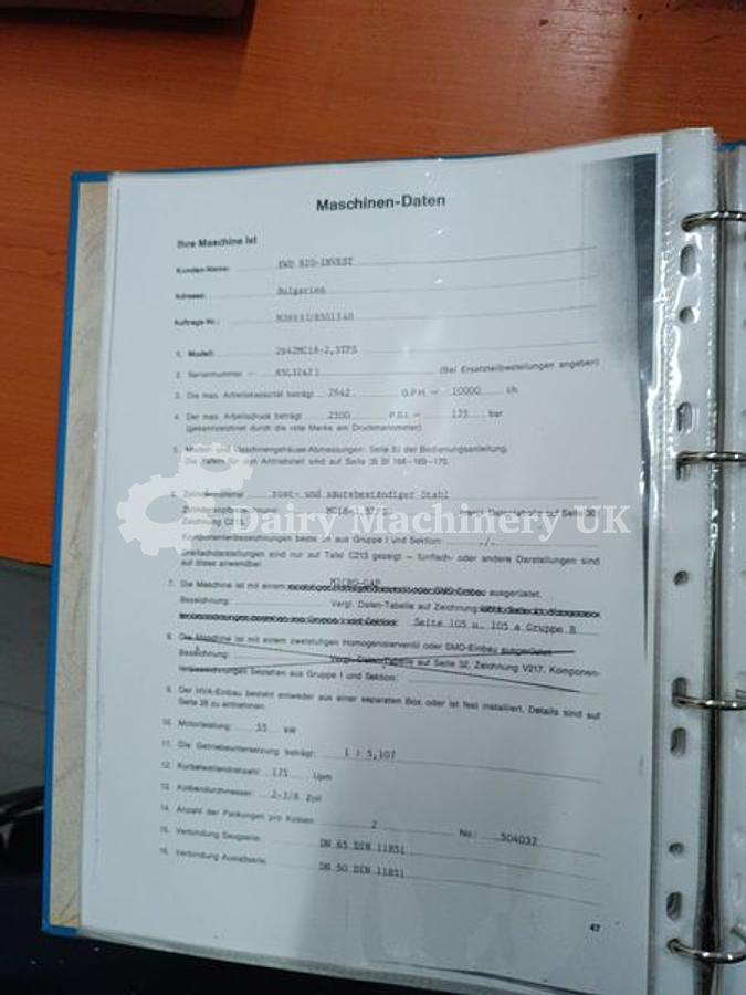 Used APV SCHRODER GMBH MC 18-2,5TPS