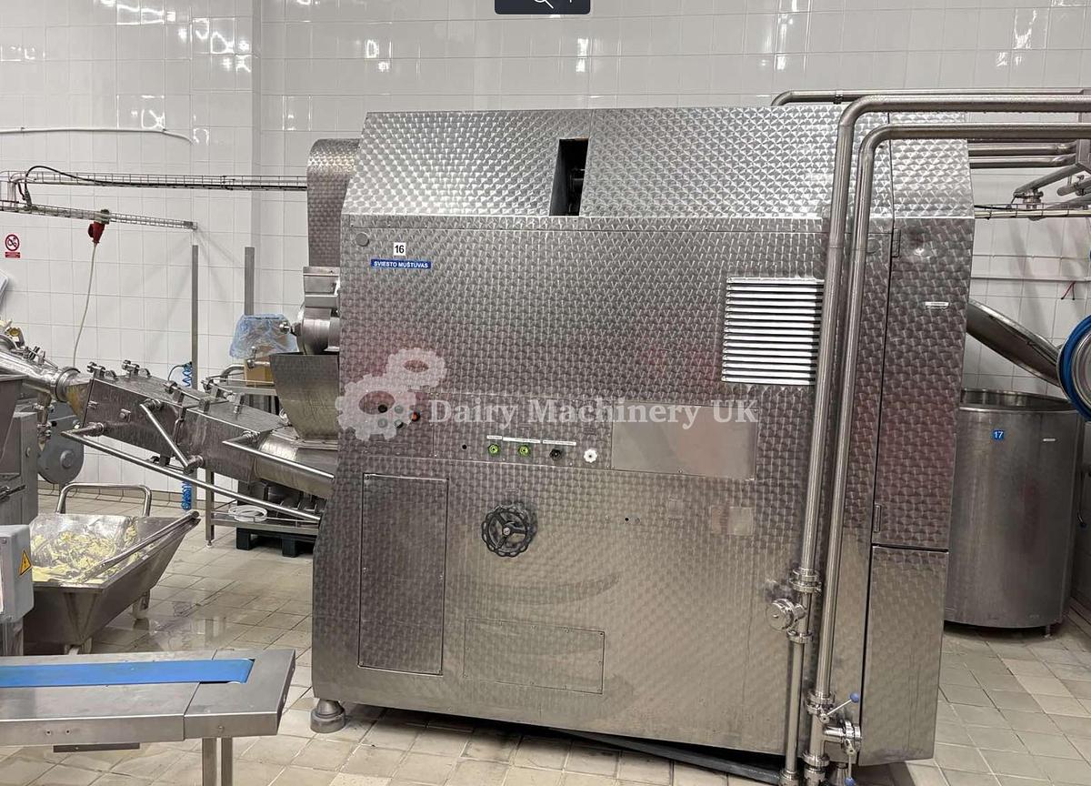 Used Continuous Butter Churn Nagema 2500 kg/hr with Bulk Packer for 5-25kg Butter Blocks