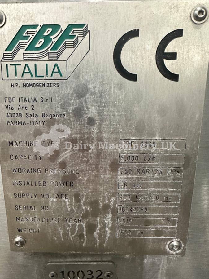 Used FBF Homogeniser 5000 L/H στα 250 Bar