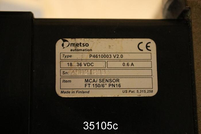 Used Metso MCA SENSOR FT 150 6" Microwave Consistency Transmitter #35105
