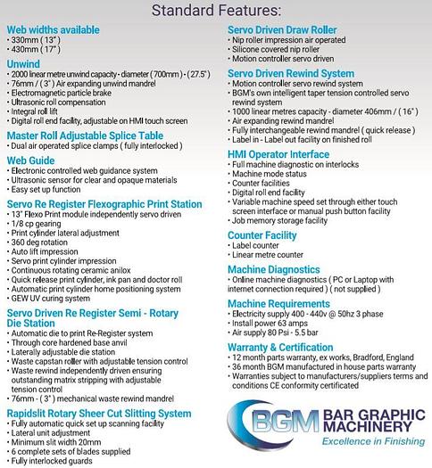 BGM Elite Digiflex Digital Converting Finishing System