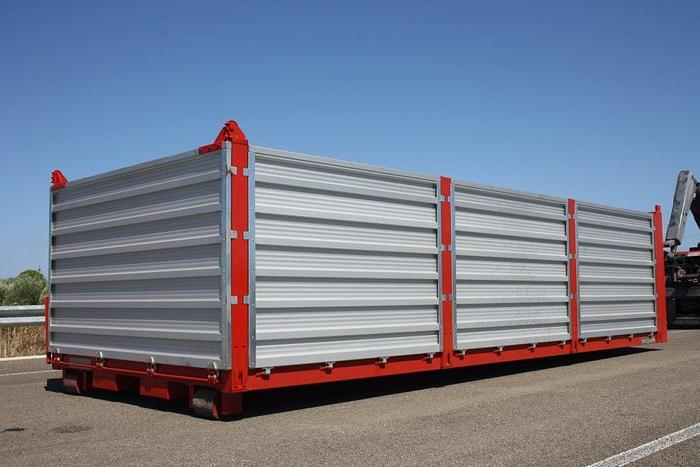 Pianale Scarrabile con Sponde apribili in Alluminio TR5 h1400 divise in tre pezzi