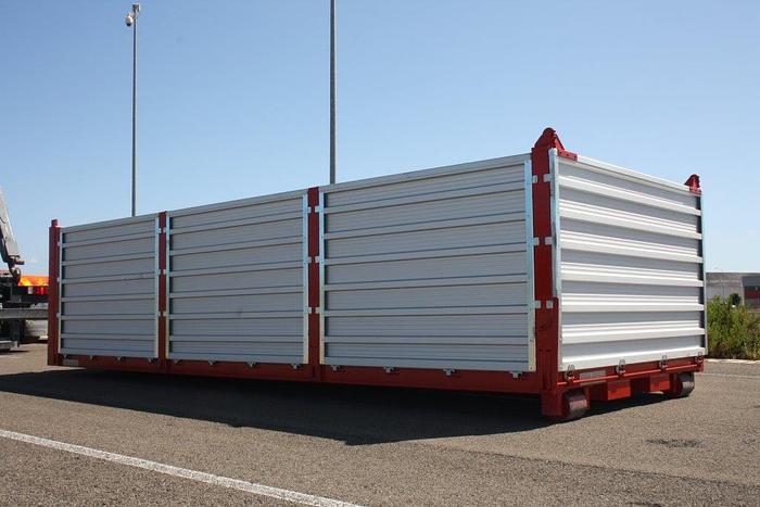 Pianale Scarrabile con Sponde apribili in Alluminio TR5 h1400 divise in tre pezzi