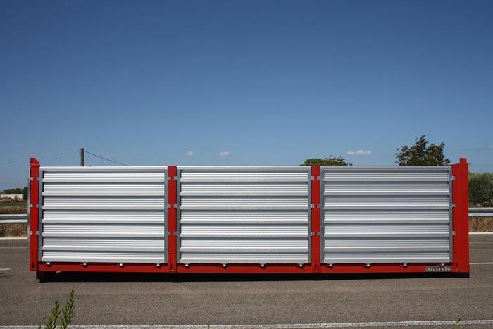 Pianale Scarrabile con Sponde apribili in Alluminio TR5 h1400 divise in tre pezzi