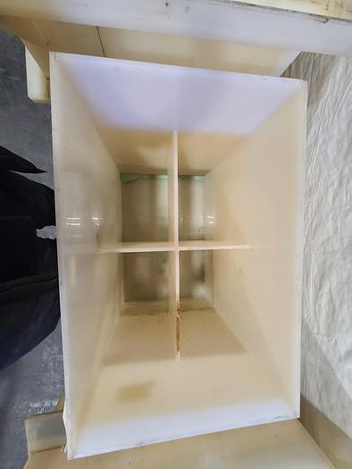 Used Polypro Tank Counter Flow Rinse side and bottom support 70" x 28" x 29" Removable Partition - LARRY PLEASE CHECK DEMENTIONS