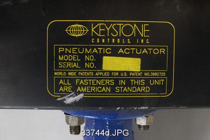 Used Keystone 4" Pneumatic Butterfly Valve #33744