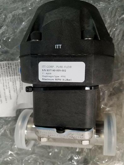 ITT Pure Flo Medical Grade Stainless Steel Pharmaceutical Control Valve. New!