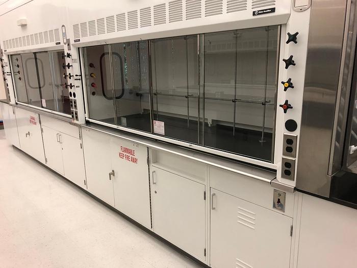 Used FISHER HAMILTON 8' SafeAire Fume Hood, Combo Sash