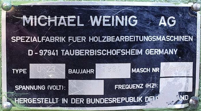 Used 1994 WEINIG WEINIG Unimat 23 Moulder / lamella machine, 8 spindles