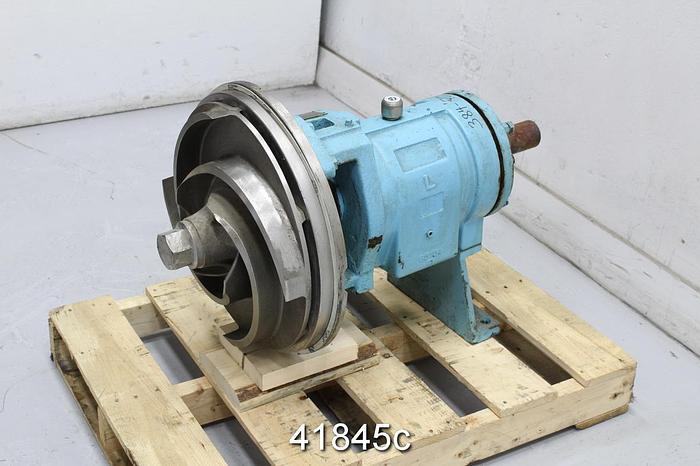 Used Goulds 3180 Pump Power End, 5 Vane 18.25" Diameter Stainless Steel Impeller #41845