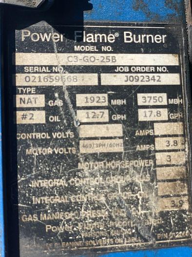 Used Boiler, Hot Oil, Heatec, Mdl HCS 250, 3MM BTU, 650 deg F #S743632