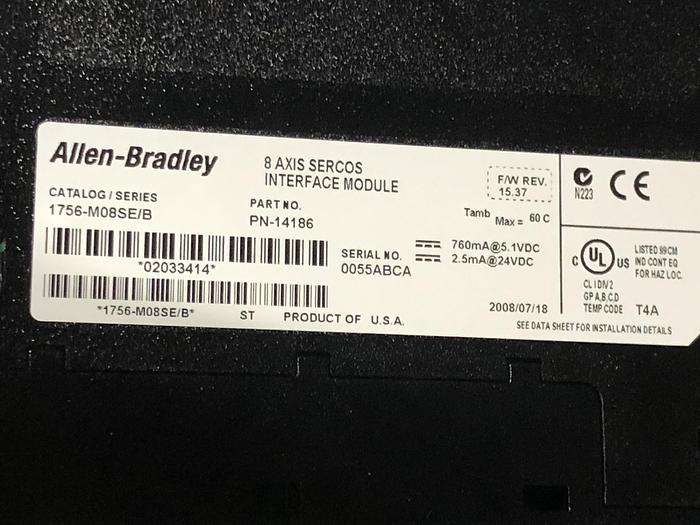 Used ALLEN BRADLEY 1756-M08SE INTERFACE MODULE(E2)