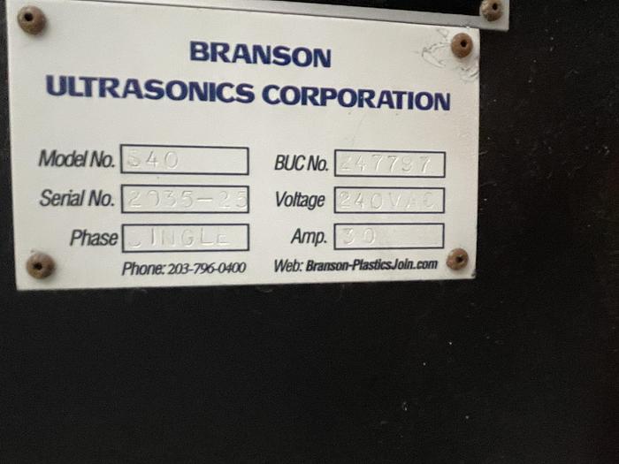 Used Branson S40 Rotary 2000X Ultrasonic Welder System 20:4.0 4000W New 2020 with 6 Position Camco Indexer