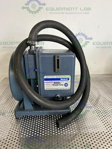 Used Welch  1402 DuoSeal Belt-Driven Rotary Vane Vacuum Pump 115/230V