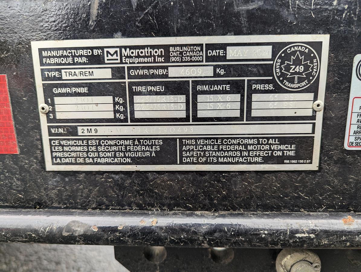 Used 2024 Marathon 250 Gallon Mastic Trailer (Used)