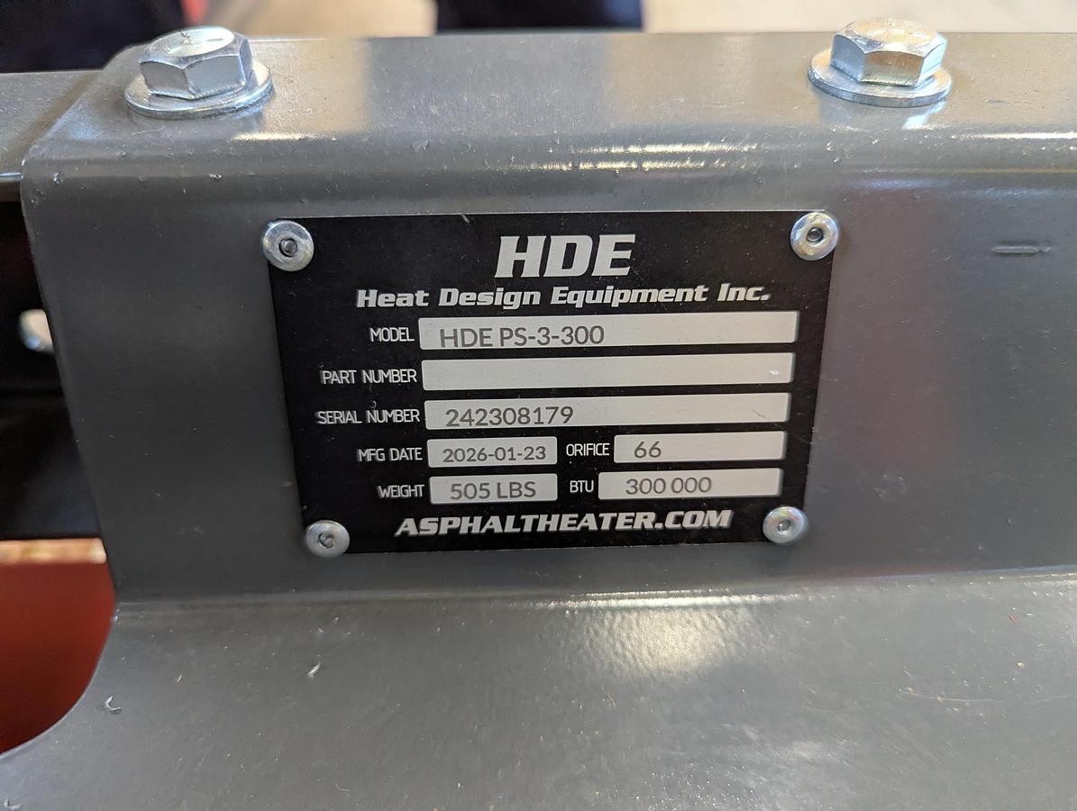 Used 2026 Heat Design Equipment 6' x 3' Infrared Asphalt Heater