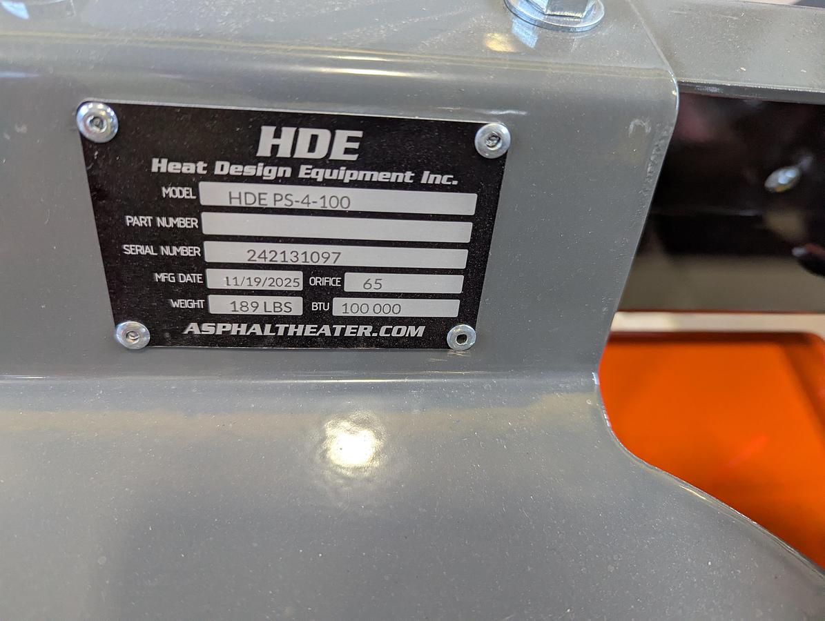 Used 2026 Heat Design Equipment 4' x 3' Infrared Asphalt Heater