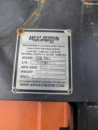 Used Heat Design Equipment P300 Infrared Asphalt Heater (Demo)