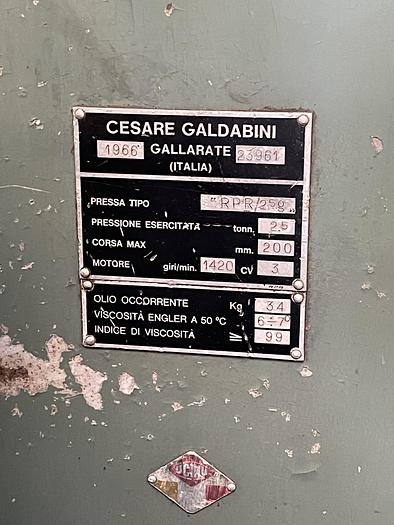 Buone Pressa Oleodinamica a Collo di Cigno GALDABINI RPR/2,5 g