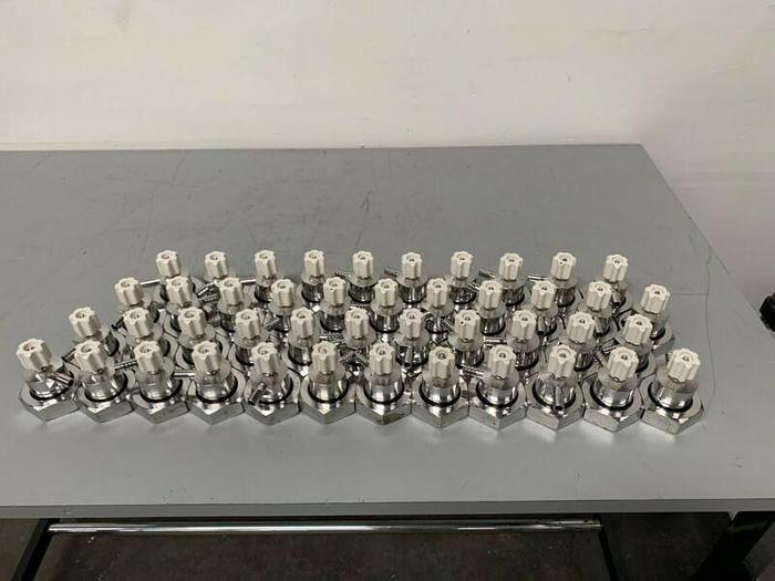 Used Stainless Steel Sample Valve w/ 1/2" to 3" Threaded Fitting