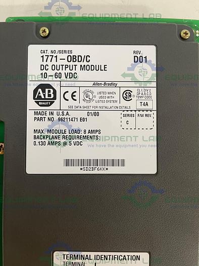 Allen Bradley 1771-OBD Series C DC Output Module 10-60 VDC