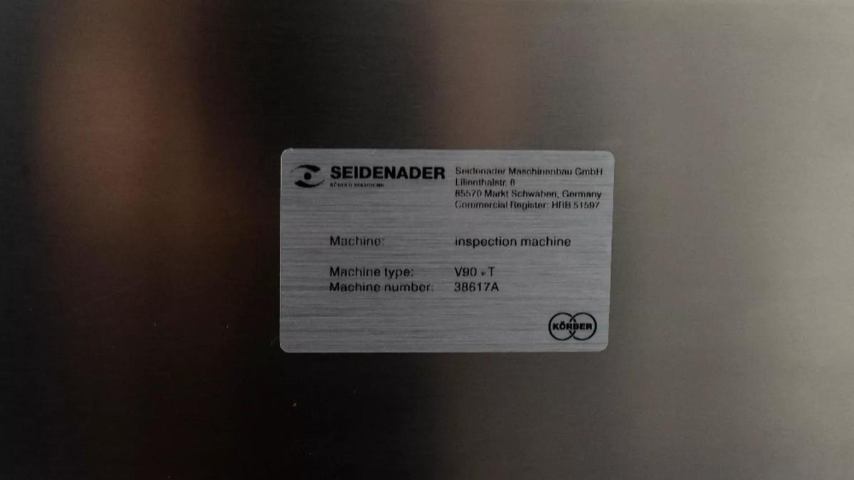 Used 2018 Seidenader V90-T KORBER Seidenader V90-T