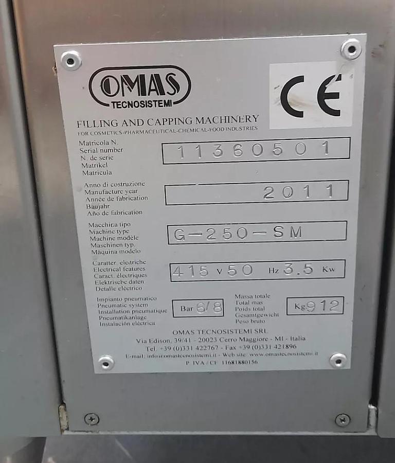 Used Omas Tecrosistemi G-250-SM Omas Tecrosistemi G-250-SM