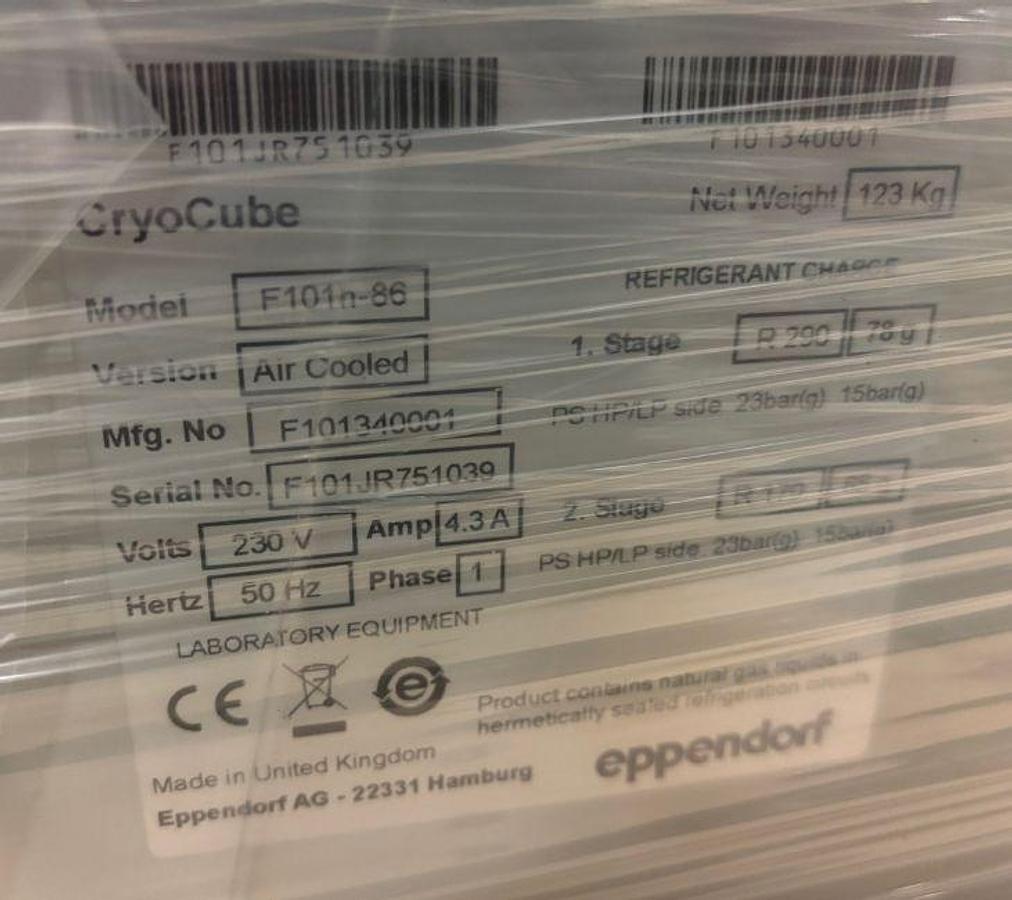 Used Eppendorf CryoCube F101h CryoCube F101h ultra low