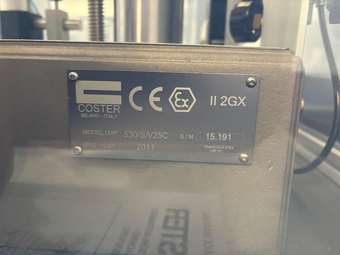 Used 2011 COSTER Coster Vacuum/Crimping machine model 530/S/V25C,