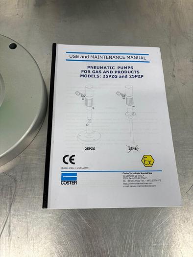 Used Coster Gas Metering Machine model 530/G, made in 2011, S/N 22.855. Coster Gas Metering Machine model 530/G, made in 2011, S/N 22.855.