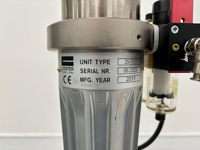 Used Coster Gas Metering Machine model 530/G, made in 2011, S/N 22.855. Coster Gas Metering Machine model 530/G, made in 2011, S/N 22.855.