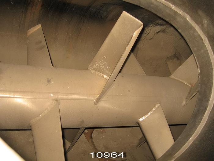 Used Impco 500 Single Shaft Mixer, 24" Inlet And Outlet, 92" Long Body, Side Discharge #10964