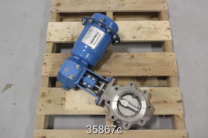 Used Neles Jamesbury 4" Air Operated Butterfly Valve, 815L-11-3600MT #35867